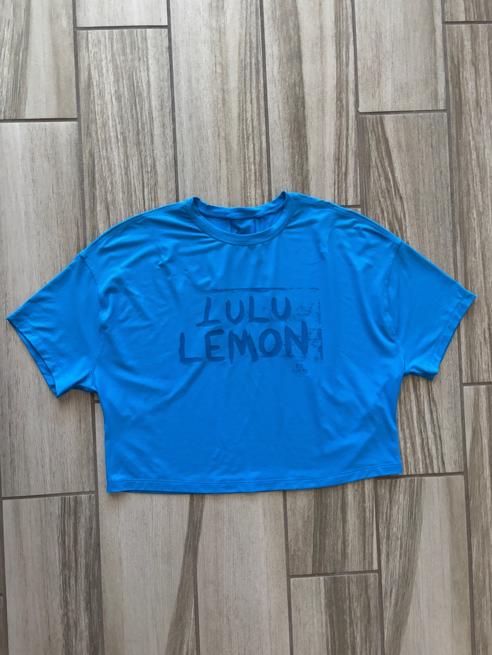 lululemon athletica Blue Ed Curtis Cropped Shirt